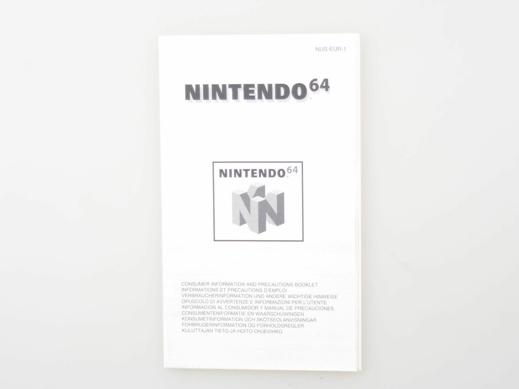 Consumer Information Booklet - Nintendo 64 Kopen | Nintendo 64 Manuals