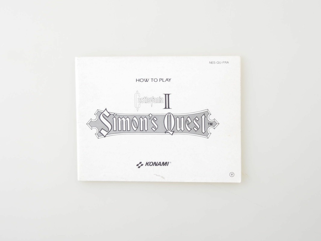 Castlevania 2 Simon's Quest - Manual - Nintendo NES Manuals