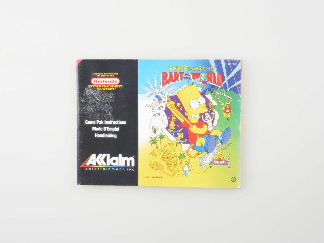 The Simpsons: Bart vs. the World - Manual - Nintendo NES Manuals