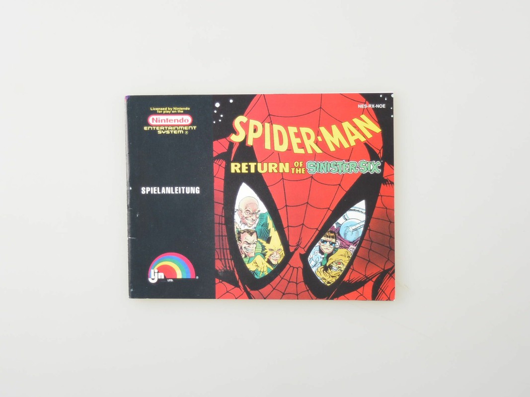 Spiderman Return of the Sinister Six (German) - Manual - Nintendo NES Manuals