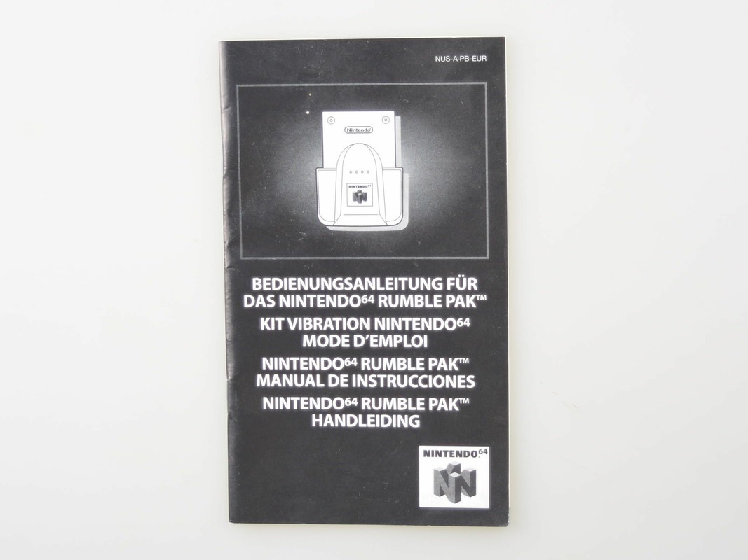 Rumble Pack Manual - Nintendo 64 Hardware