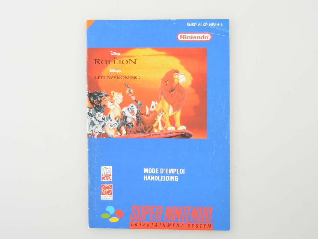 Lion King - Manual Kopen | Super Nintendo Manuals