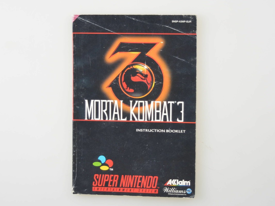 Mortal Kombat 3 - Manual - Super Nintendo Manuals