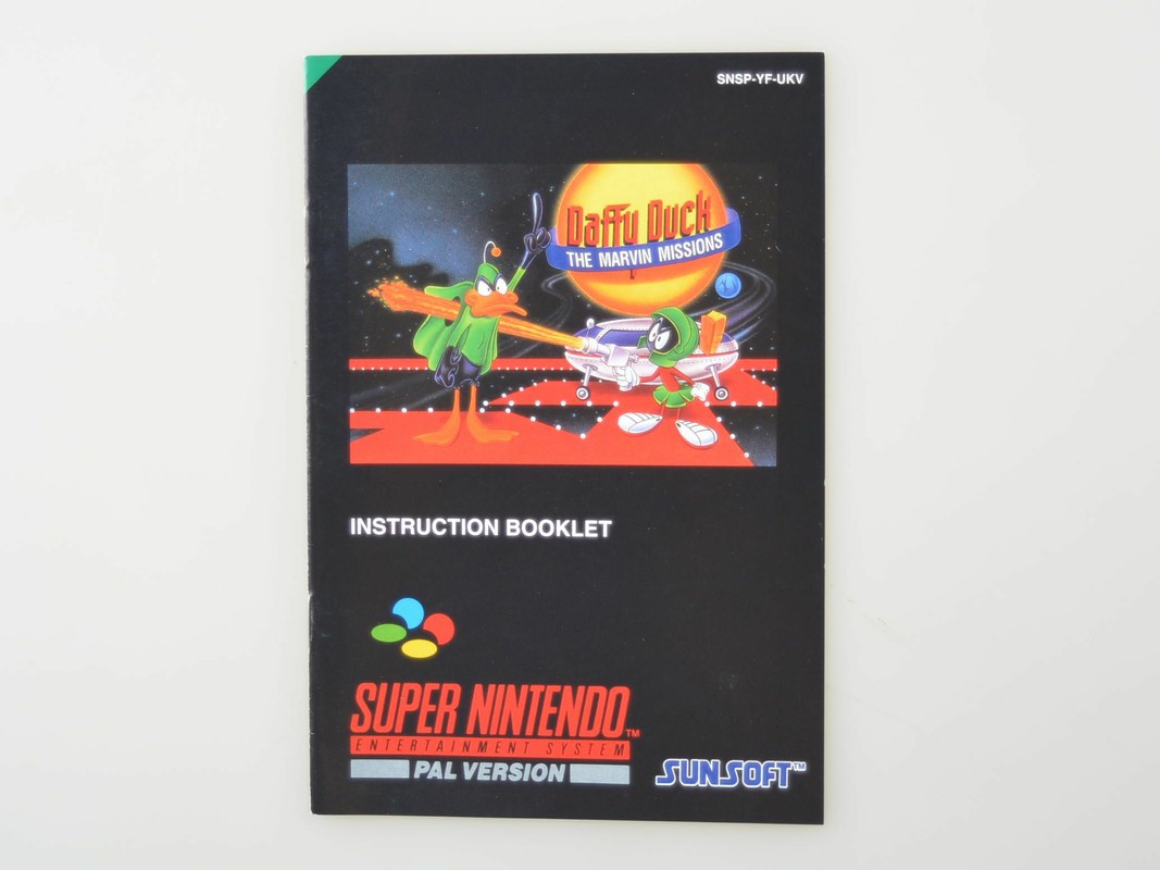 Daffy Duck The Marvin Missions - Manual Kopen | Super Nintendo Manuals