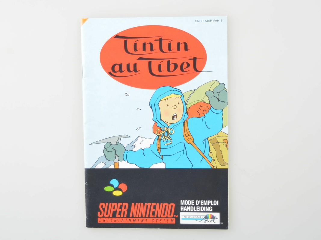 TinTin au Tibet - Manual Kopen | Super Nintendo Manuals
