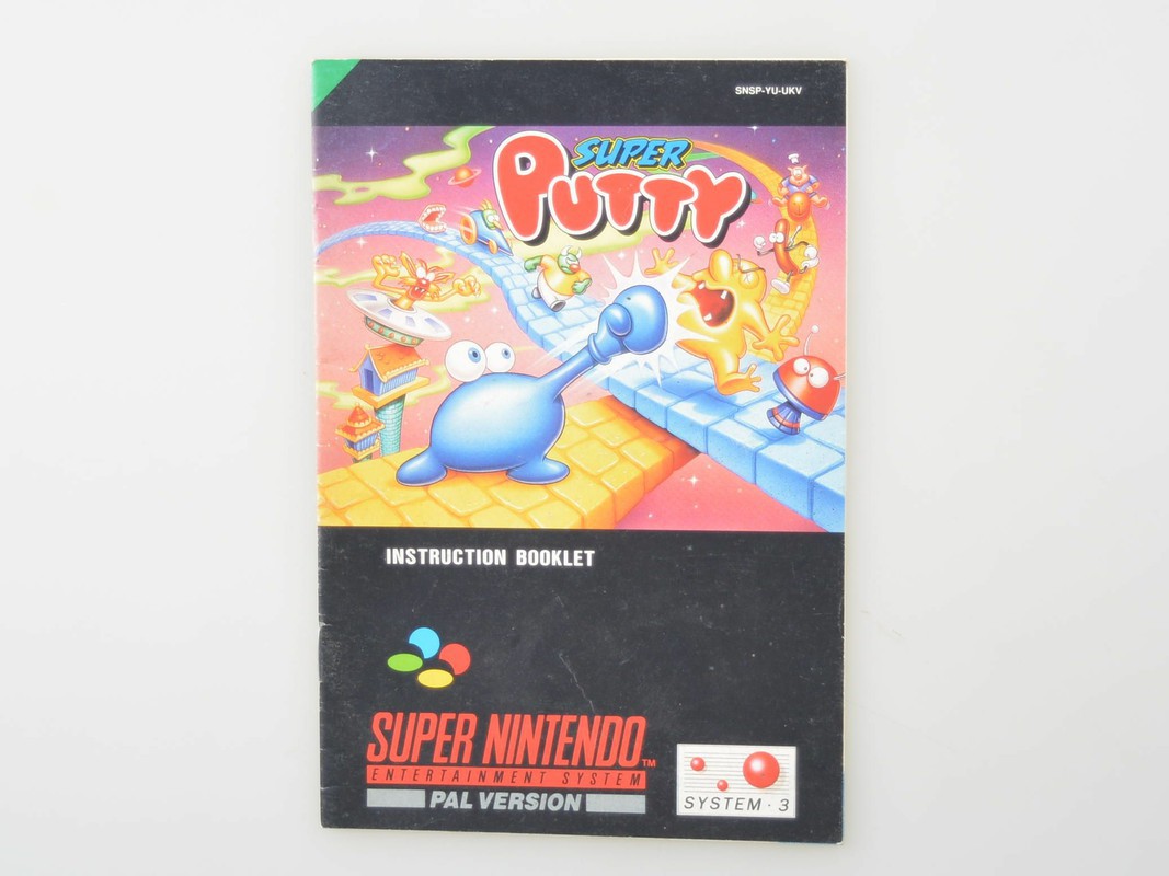 Super Putty - Manual | Super Nintendo Manuals | RetroNintendoKopen.nl