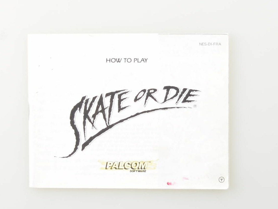Skate or Die - Manual Kopen | Nintendo NES Manuals