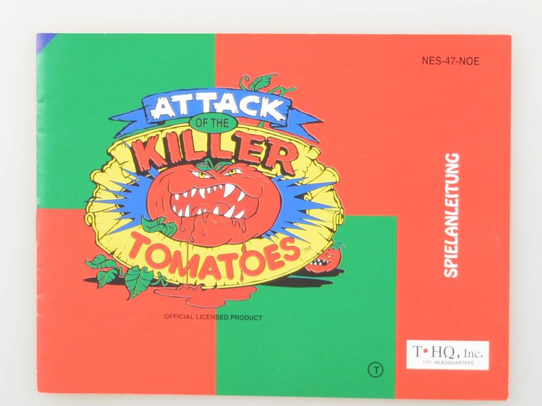 Attack of the Killer Tomatoes (German) - Manual - Nintendo NES Manuals
