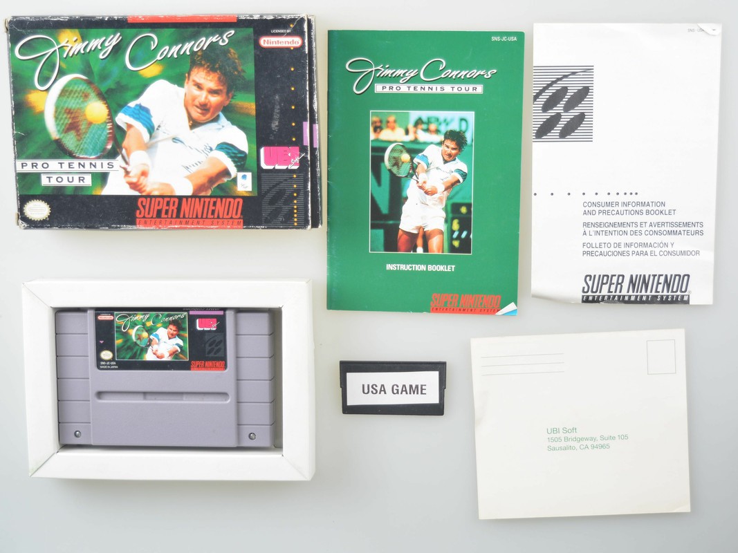 Jimmy Connor's Pro Tennis Tour | Super Nintendo Games [Complete] | RetroNintendoKopen.nl