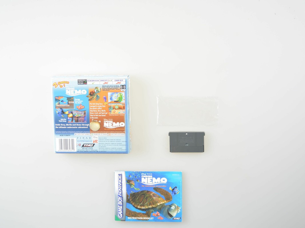 Finding Nemo + Finding Nemo The Continued Adventures - Gameboy Advance Games [Complete] - 2