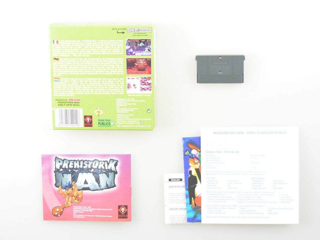 Prehistorik Man - Gameboy Advance Games [Complete] - 2