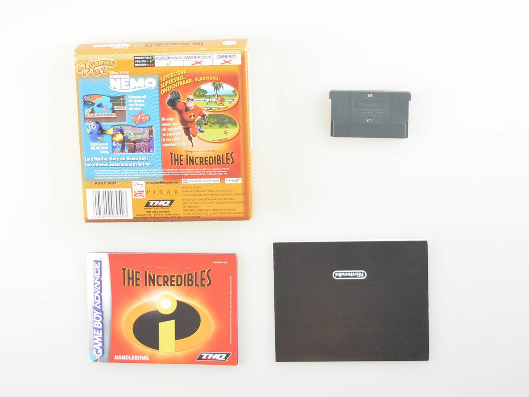 2 Games In 1 - The Incredibles + Finding Nemo - Gameboy Advance Games [Complete] - 2