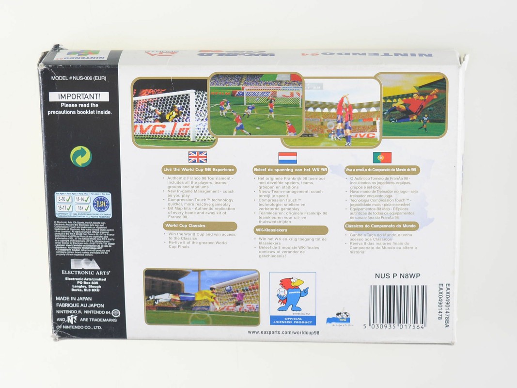 World Cup 98 - Nintendo 64 Games [Complete] - 9