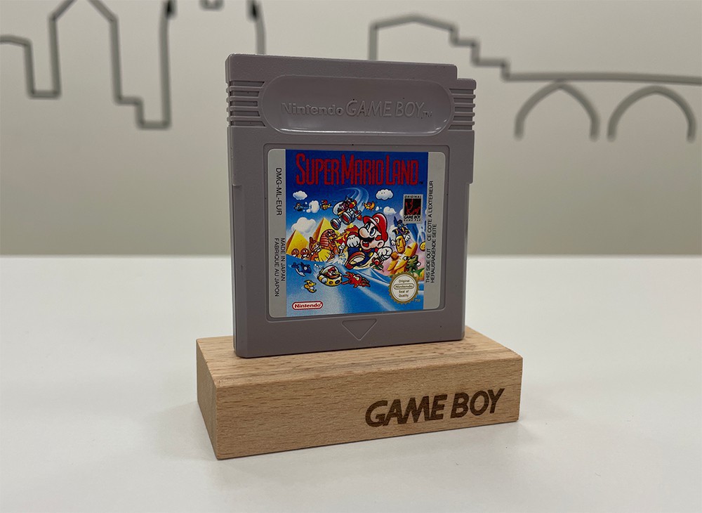 Handgemaakte Gameboy Game Display Stand met Gameboy Logo - Gameboy Classic Hardware