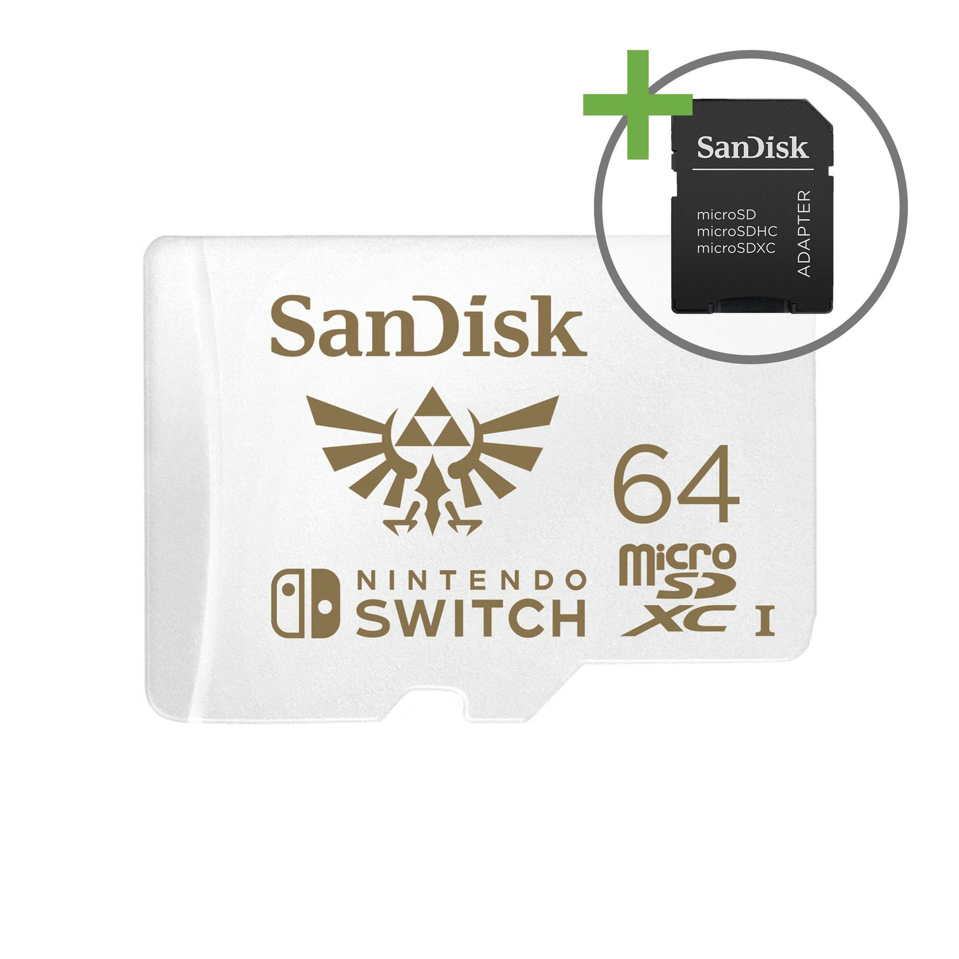 SanDisk MicroSDXC 64GB - Legend of Zelda + microSD Adapter - Nintendo Switch Hardware