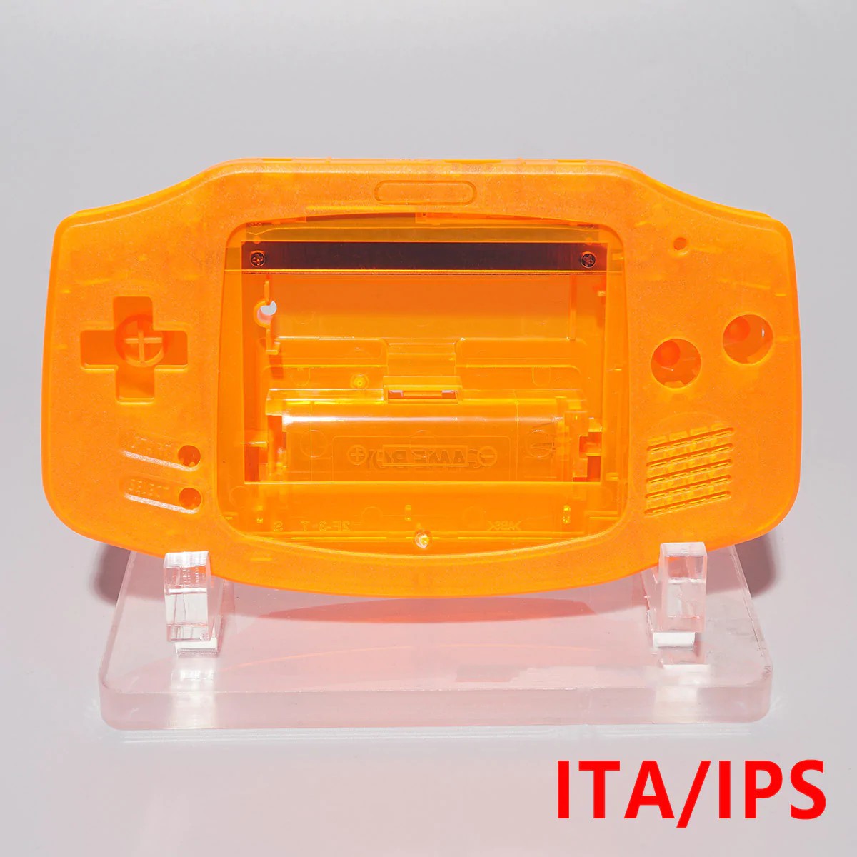 Gameboy Advance Shell - Clear Orange - IPS Ready - Gameboy Advance Hardware