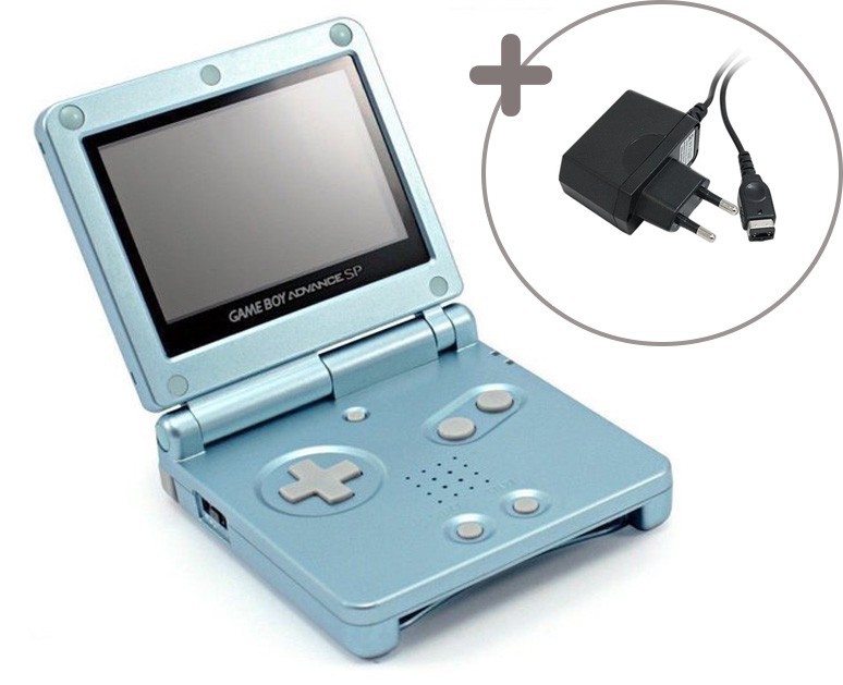 Gameboy Advance SP Lightblue AGS-101 - Gameboy Advance Hardware