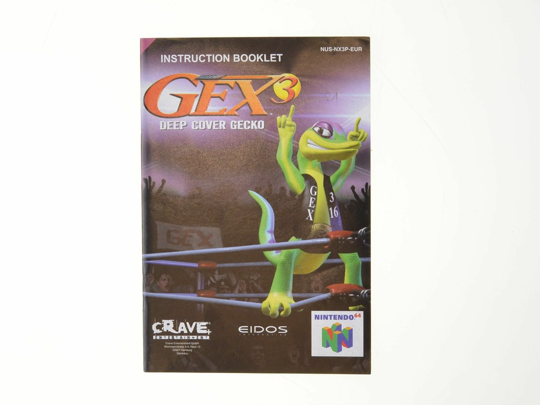 Gex 3 Deep Cover Gecko Kopen | Nintendo 64 Manuals