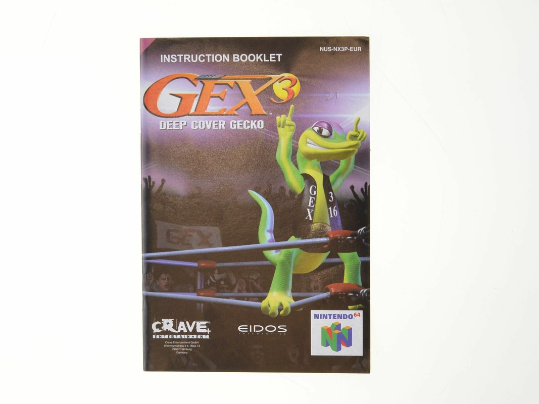 Gex 3 Deep Cover Gecko - Manual - Nintendo 64 Manuals