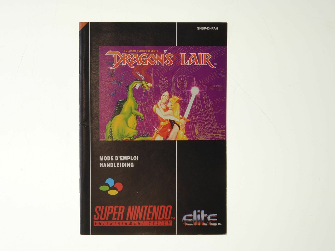Dragon's Lair - Manual Kopen | Super Nintendo Manuals
