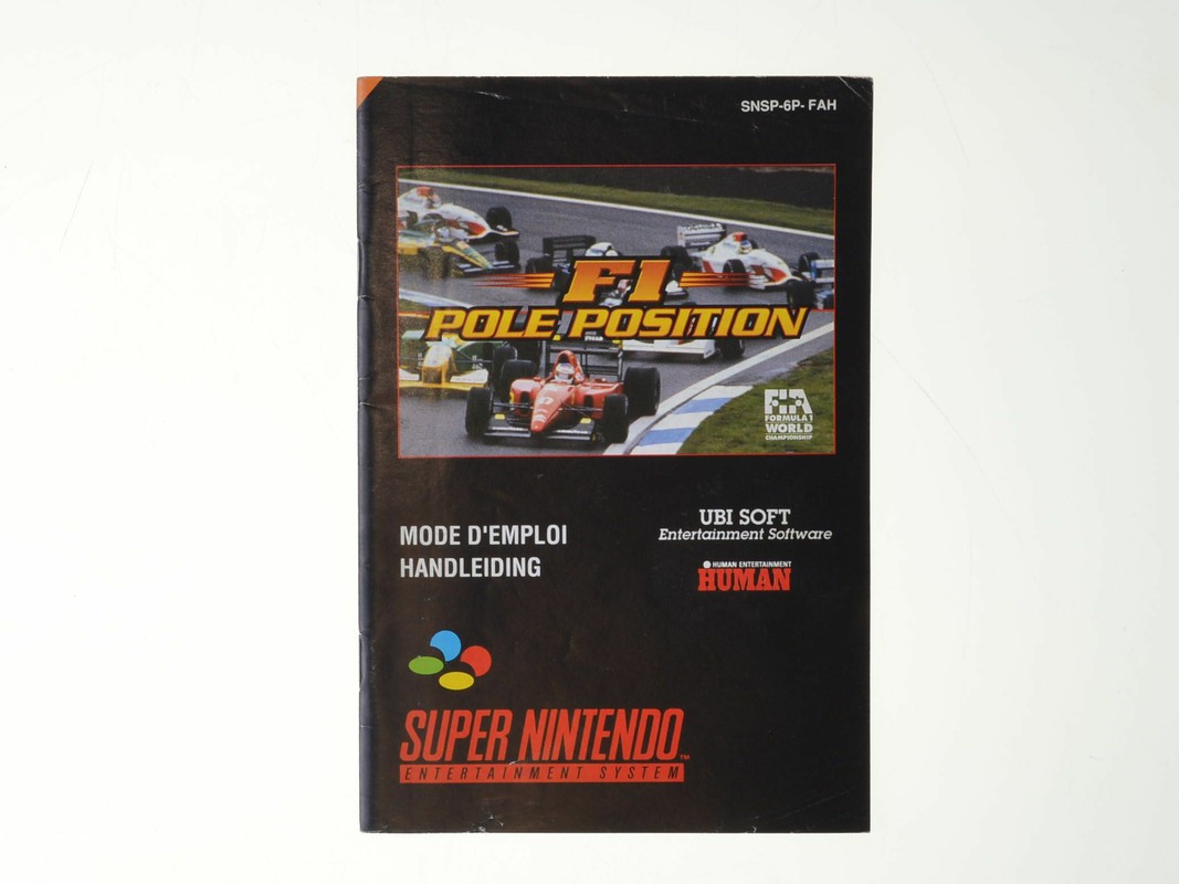 F1 Pole Position - Manual Kopen | Super Nintendo Manuals