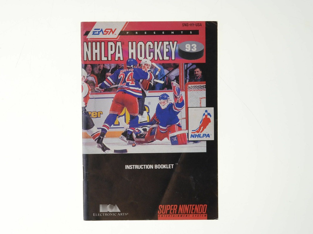 NHLPA Hockey 93 [NTSC] - Manual - Super Nintendo Manuals