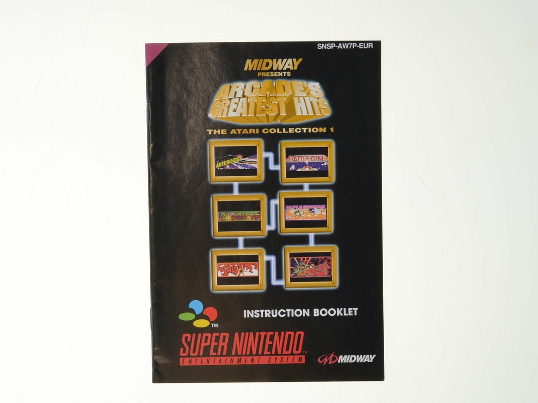 Arcade's Greatest Hits - Manual - Super Nintendo Manuals