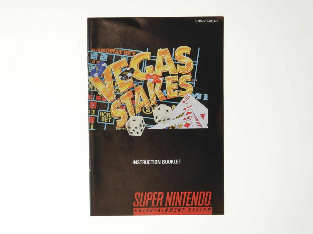 Vegas Stakes - Manual Kopen | Super Nintendo Manuals