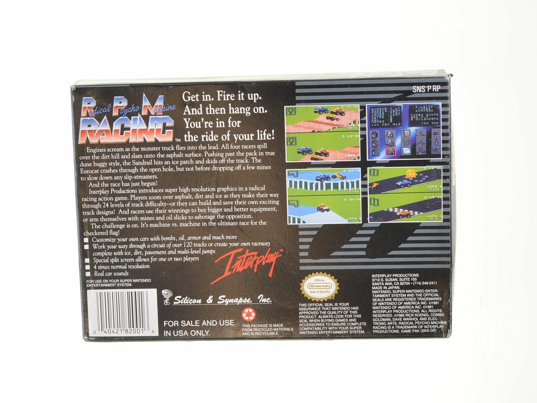 Radical Psycho Machine Racing [NTSC] - Super Nintendo Games [Complete] - 7