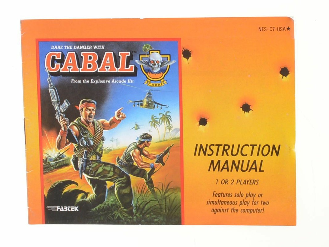 Cabal - Manual - Nintendo NES Manuals