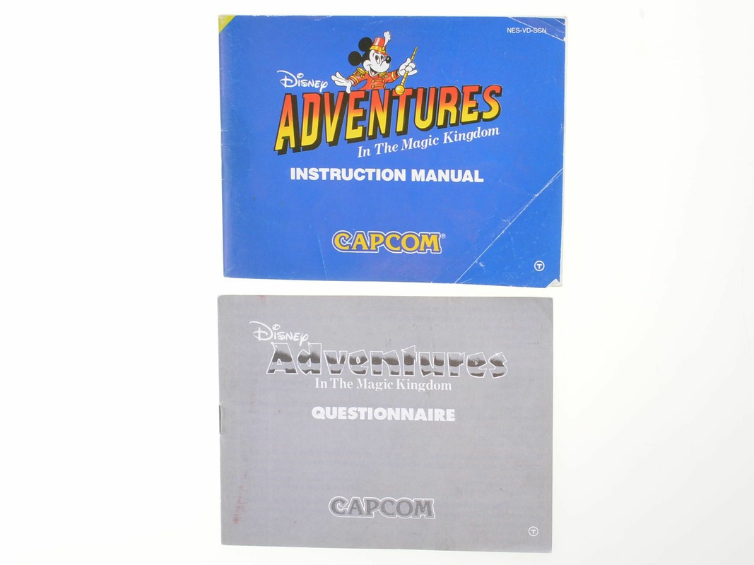 Adventures In The Magic Kingdom + Questionnaire (SCN) - Manual - Nintendo NES Manuals