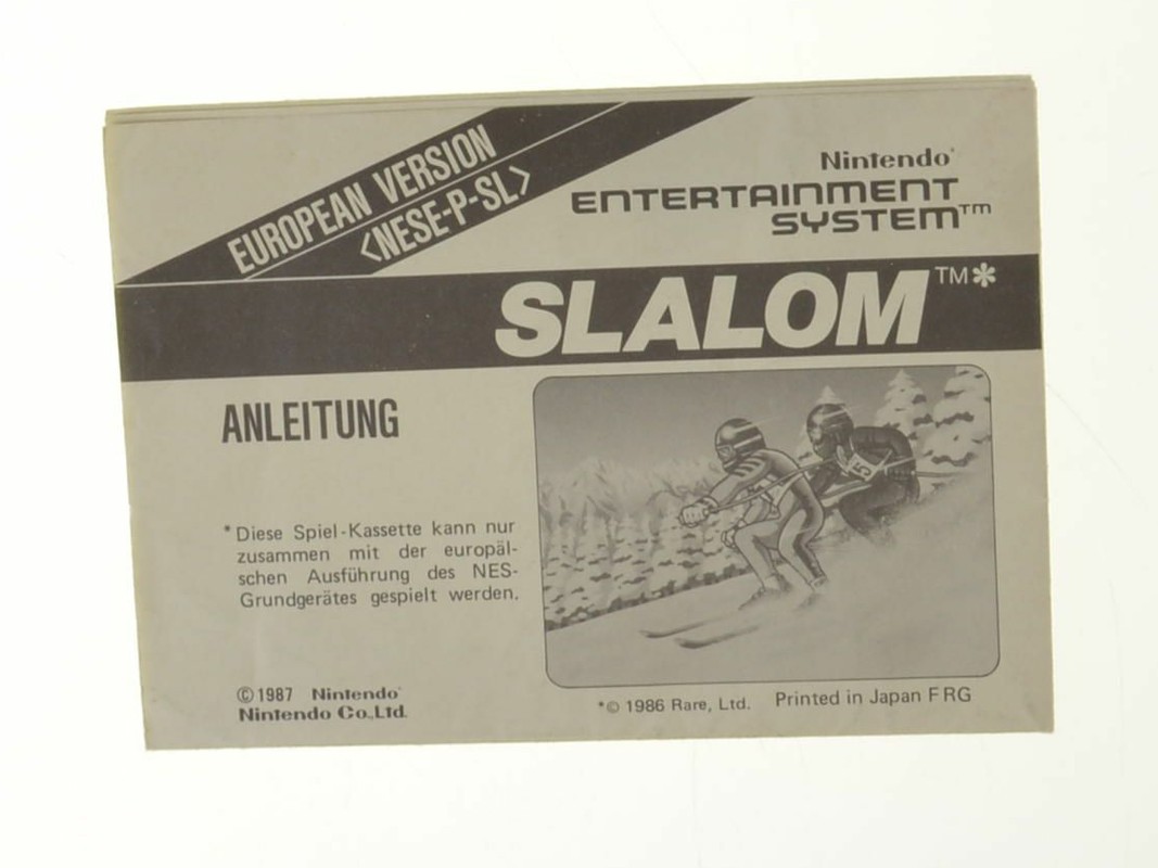 Slalom (German) - Manual - Nintendo NES Manuals