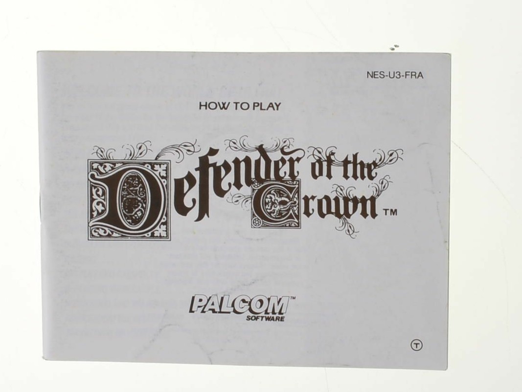 Defender of the Crown - Manual Kopen | Nintendo NES Manuals