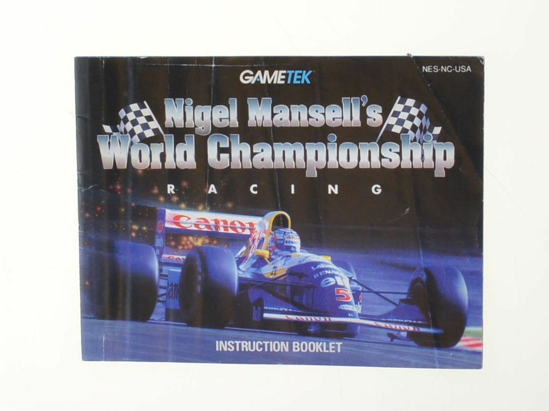 Nigel Mansells' World Championship (NTSC) - Manual - Nintendo NES Manuals