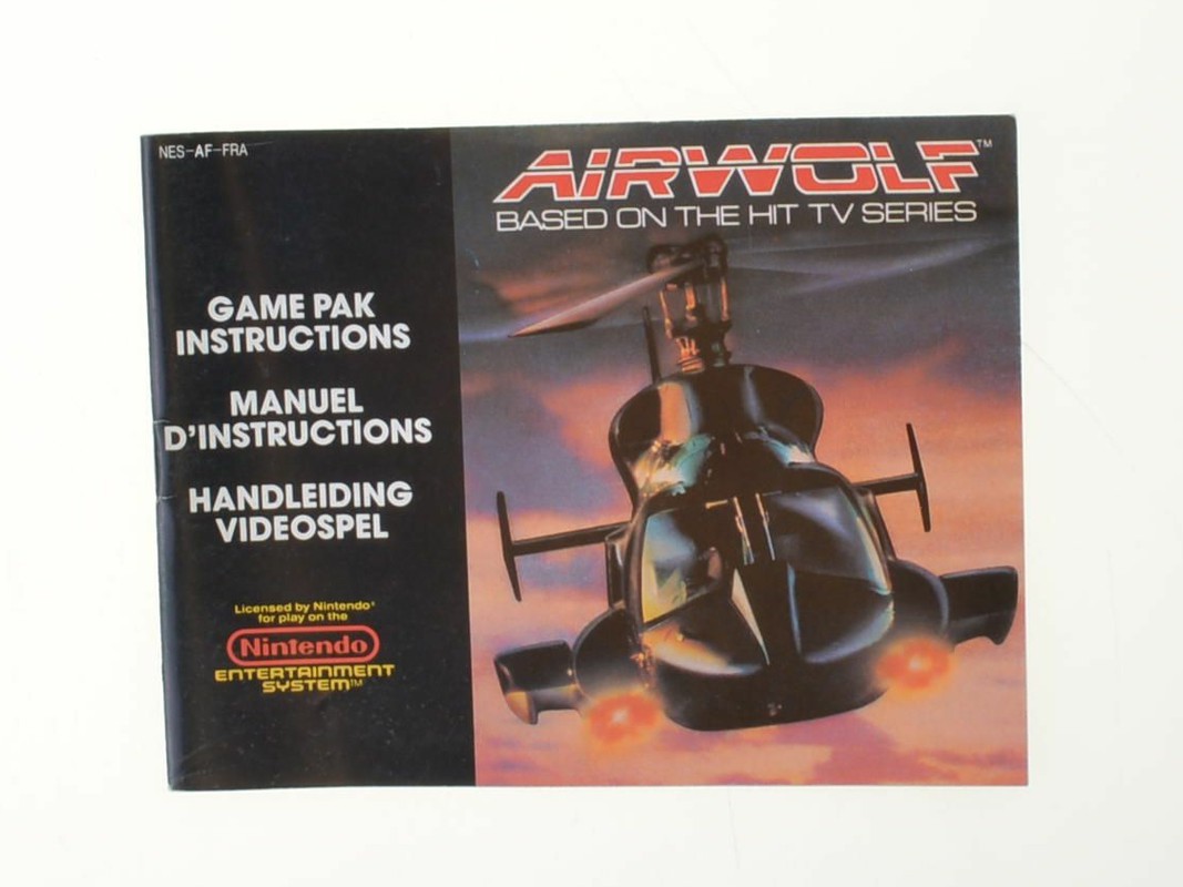 Airwolf - Manual - Nintendo NES Manuals