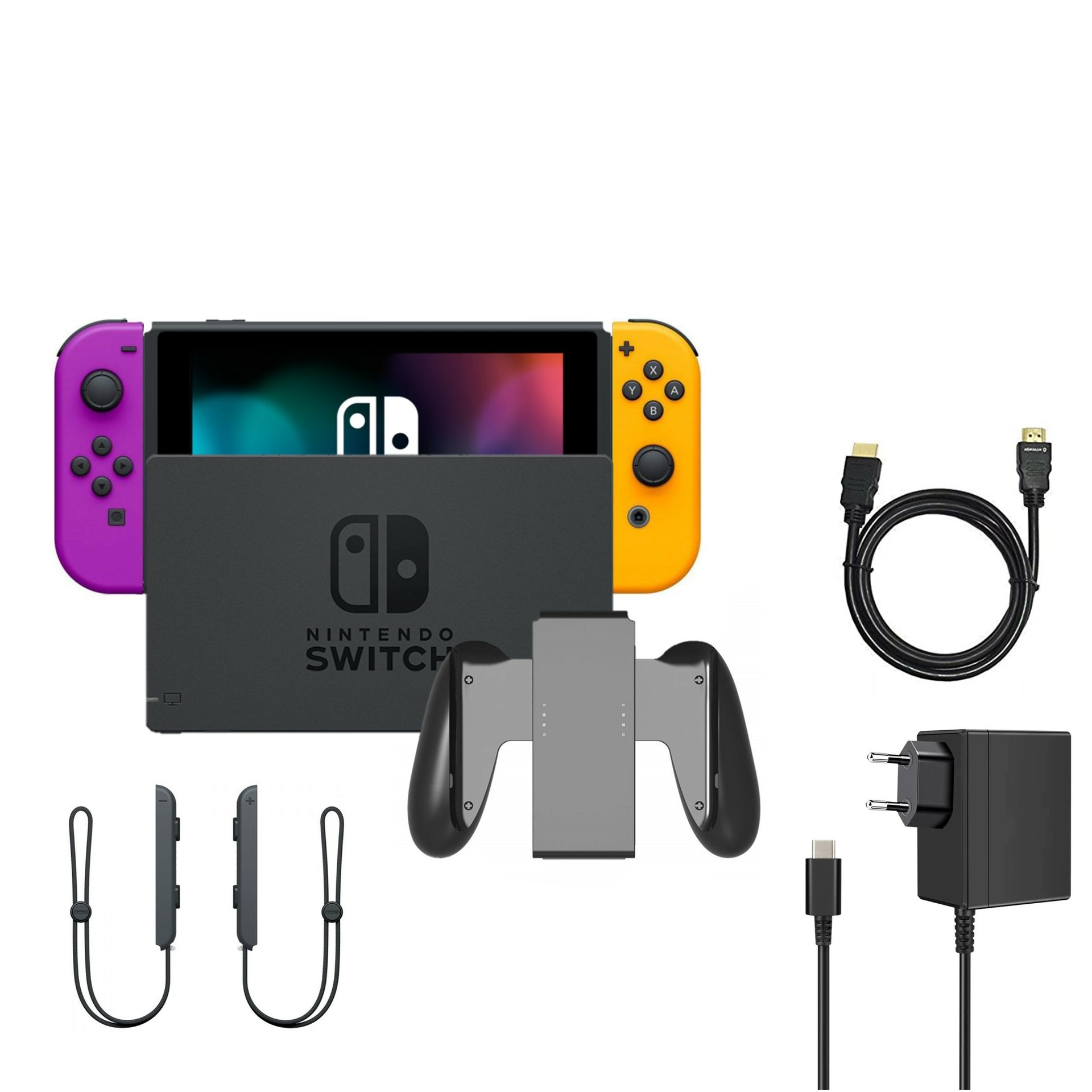 Nintendo Switch Console Starter Pack - Paars/Oranje - Nintendo Switch Hardware - 5