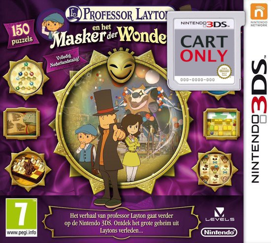 Professor Layton En Het Masker Der Wonderen - Cart Only - Nintendo 3DS Games