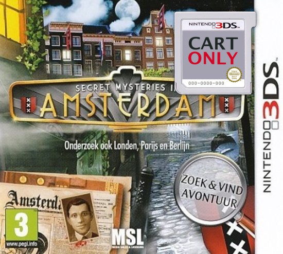 Secret Mysteries in Amsterdam - Cart Only - Nintendo 3DS Games