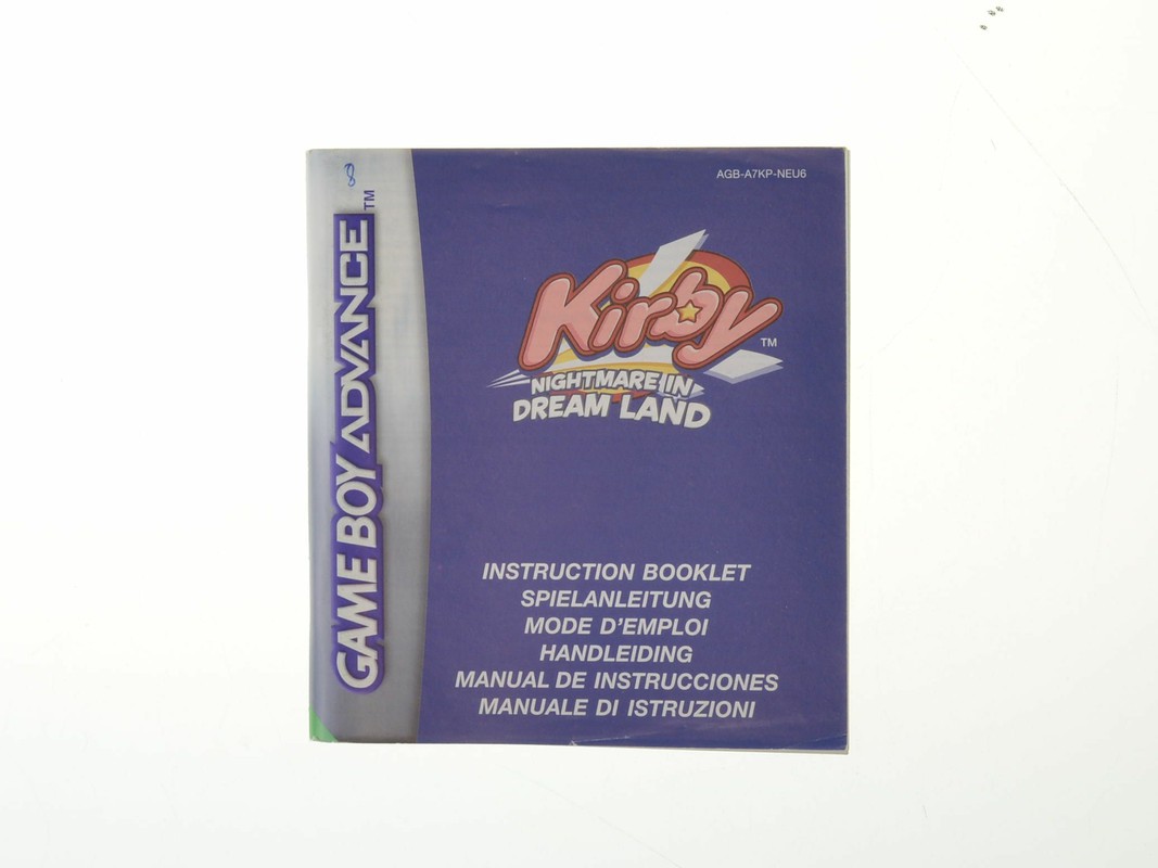Kirby Nightmare in Dreamland - Manual - Gameboy Advance Manuals