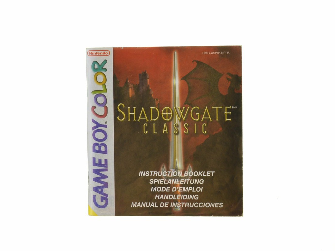 Shadowgate - Manual Kopen | Gameboy Color Manuals