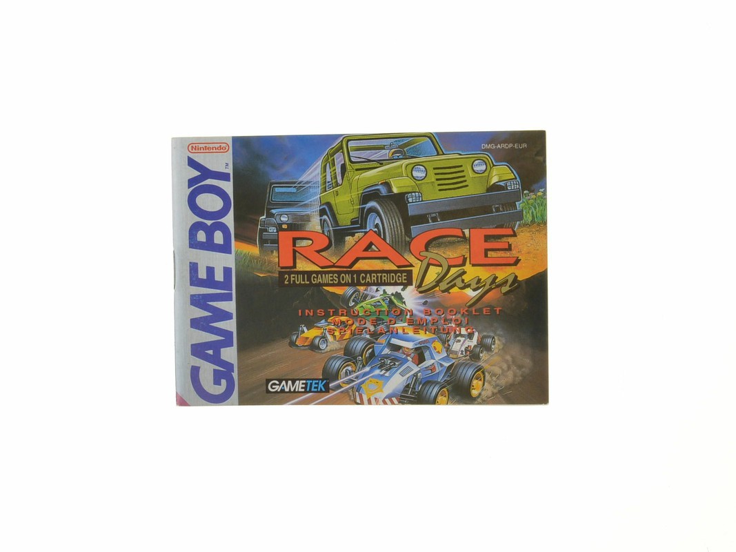 Race Days - Manual Kopen | Gameboy Classic Manuals