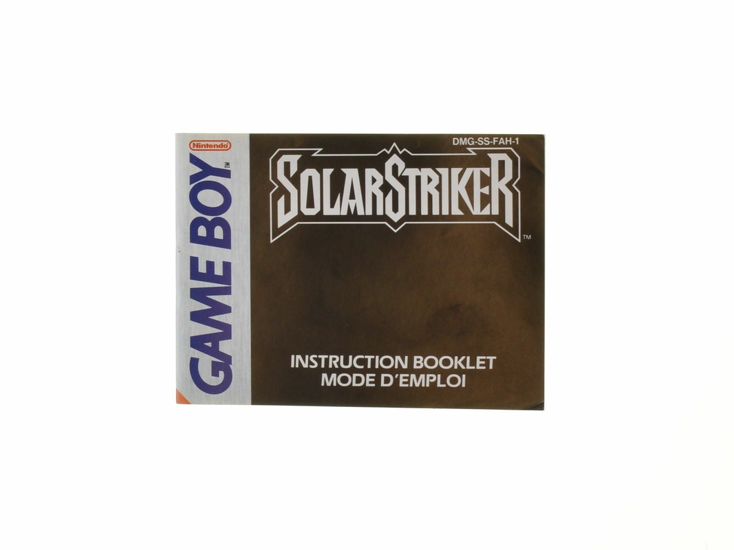 Solar Striker - Manual - Gameboy Classic Manuals