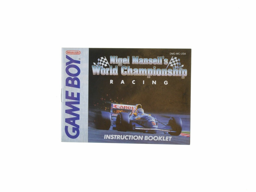 Nigel Mansell's World Championship Racing - Manual - Gameboy Classic Manuals