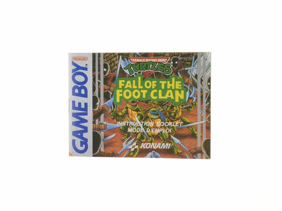 Turtles Fall of the Foot Clan - Manual - Gameboy Classic Manuals