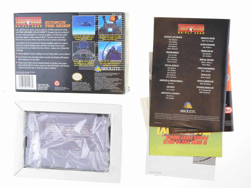 Turn and Burn - No Fly Zone (NTSC) - Super Nintendo Games [Complete] - 2