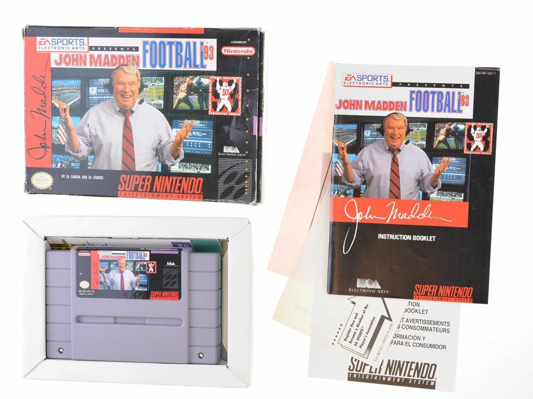 John Madden Footbal '93 (NTSC) - Super Nintendo Games [Complete]
