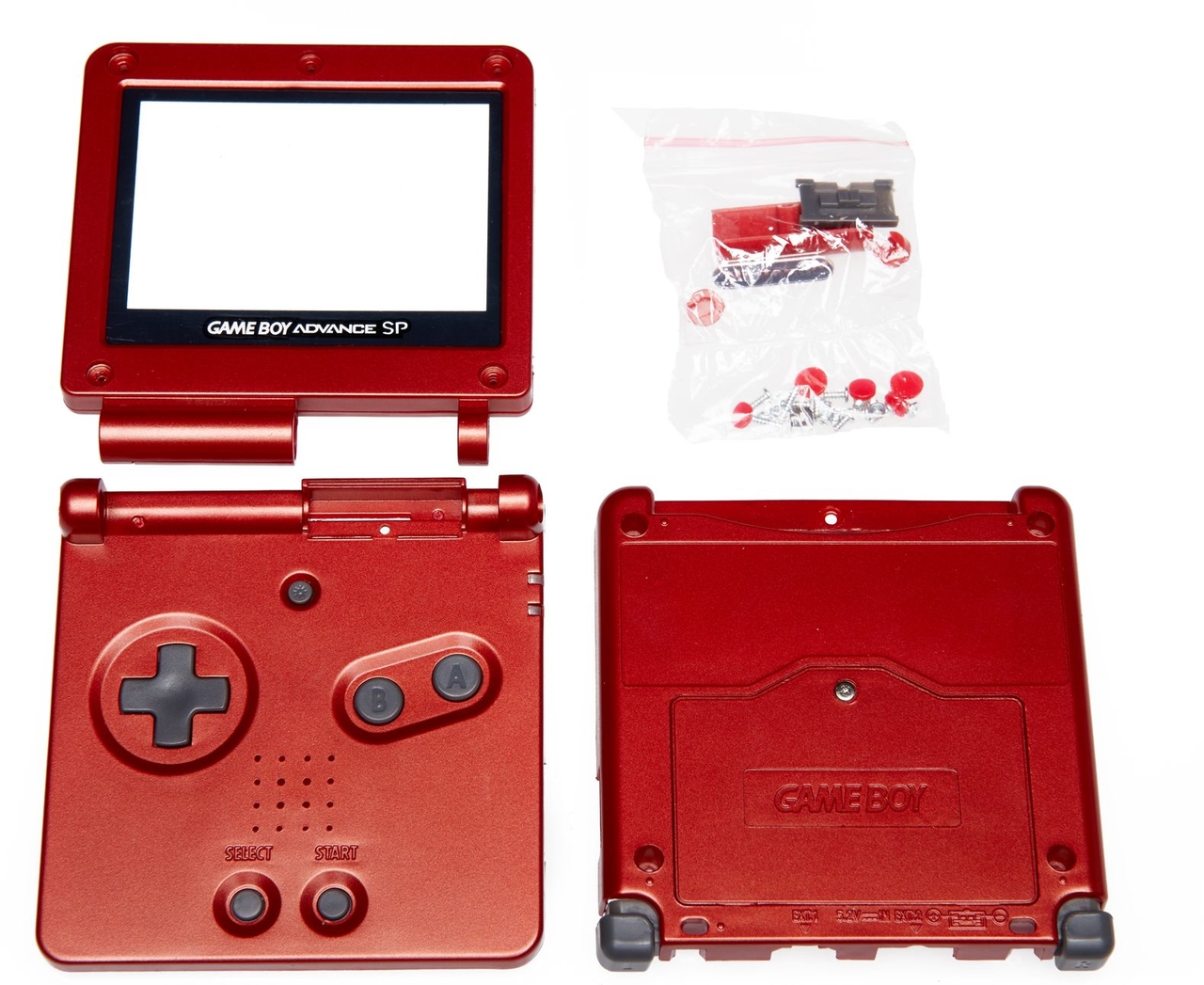 Game Boy Advance SP Shell Red - Gameboy Advance Hardware