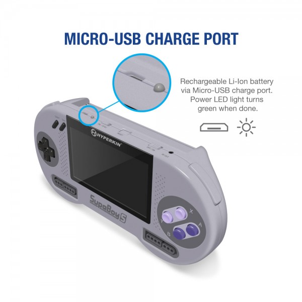 SupaBoy S Portable SNES Console | Super Nintendo Hardware | RetroNintendoKopen.nl