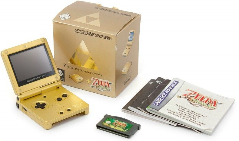 Gameboy Advance SP Zelda Limited Edition [Complete] - Gameboy Advance Hardware