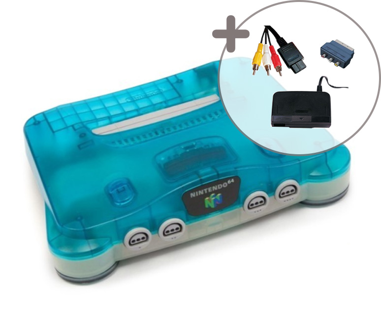 Nintendo 64 Console Aqua Blue - Nintendo 64 Hardware